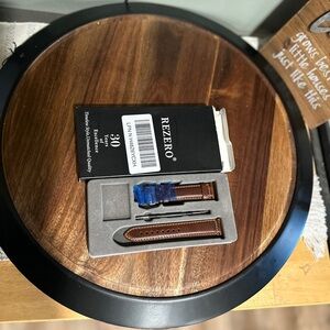 4/$16 Rezero Brown Leather Watch Strap Set